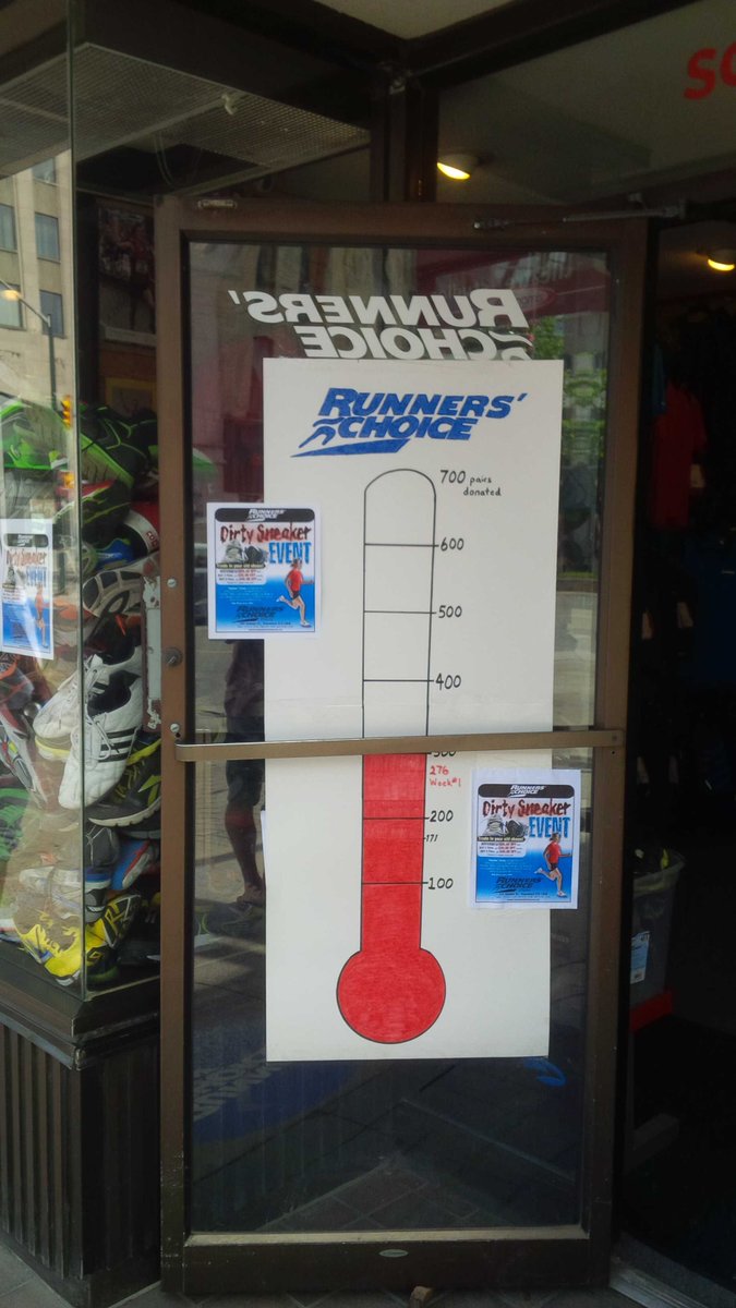 SteveJCordes's tweet photo. Brought in 5 pairs of old running shoes &amp; got deals at #runnerschoice. Used shoes going to charity. Great deal! http://t.co/xJiXBulUrH