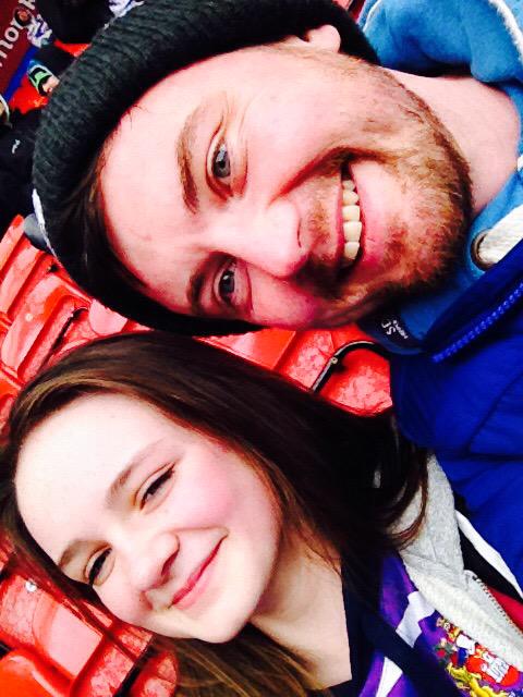 Me and my daughter supporting the mighty Wigan Warriors #SuperLeagueSelfie