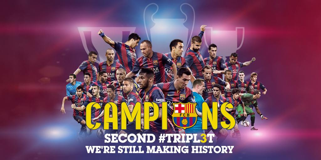 fcbarcelona_id's tweet photo. Akhir laga di Berlin Juventus 1-3 @fcbarcelona_id !!! Barça CAMPIONS Eropa!  #FCBlive #TRIPL3T http://t.co/y34OFI1JPc