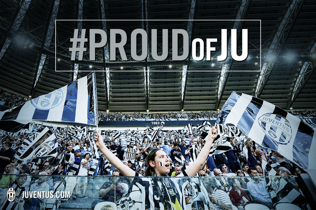 juventusfc's tweet photo. Oggi più che mai, fieri dei nostri colori. Fieri di voi. #FinoAllaFine 
#ProudOfJu #UCLFinal http://t.co/TbqVe2unUc