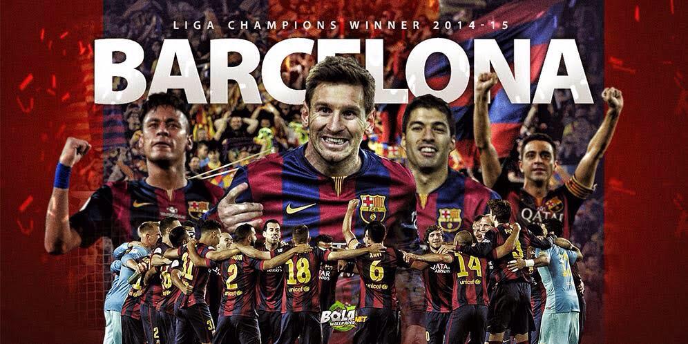 ElaineFansTeam's tweet photo. Congratulation FCBarcelona! For Treble Winner this Season! http://t.co/I2ljDZahZk