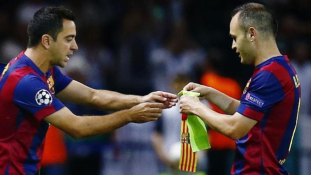marca's tweet photo. Triunfo de plata para un mito de oro http://t.co/g4gbxWK726 #6raciesXavi  #UCLFinal http://t.co/aGCyL6oWpO