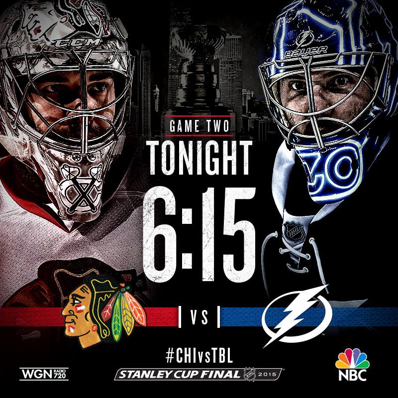 Game 2! Tonight! $15 Buckets all night! Puck drop is at 6:15. Full sound! #GOHAWKS #BecauseItsTheCup #GooseBeerGarden