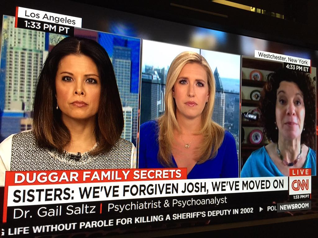 LoniCoombs's tweet image. Enjoyed working with @PoppyHarlowCNN and @DrGailSaltz today on @CNN  #DuggarInterview