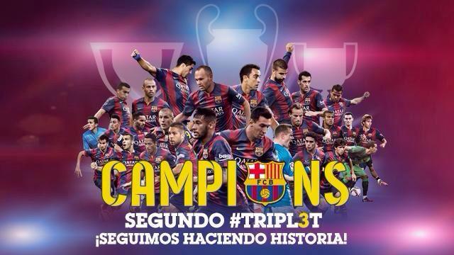 Felicidades <a href="/FCBarcelona/">FC Barcelona</a> por la Quinta <a href="/ChampionsLeague/">UEFA Champions League</a> y un triplete histórico.
