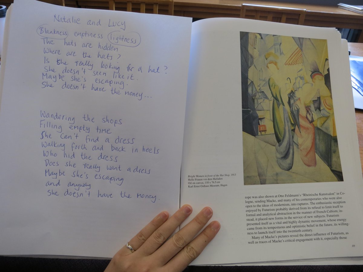 chiayu7854's tweet photo. Amazing experience! Chris Tutton: Poetry of Art Workshop. Thanks Lucy for creating my first poem with me! @BigBookend http://t.co/0d4ZQTz4EW