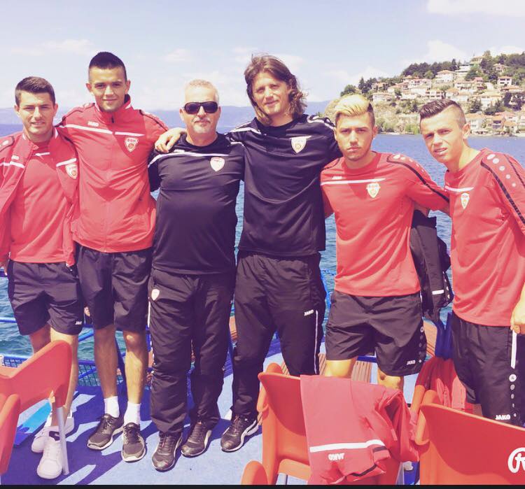 Agim Sopi (long hair) with Macedonia U21 Agim Sopi (long hair) with Macedonia U21