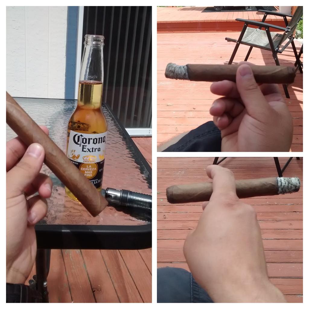 Relaxing with a #cigar and #beer.