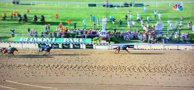 AmericasRay's tweet image. American Pharaoh-Triple Crown Winner after 37 years. #goosebumps!