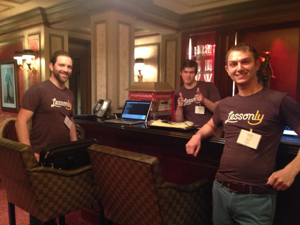 indyrb's tweet photo. The @lessonlyapp group hacking the Rubies at @elevenfifty @IndyCivicHack #IndyCivicHack #HackIndiana #HackForChange http://t.co/fCRCj9MMlv