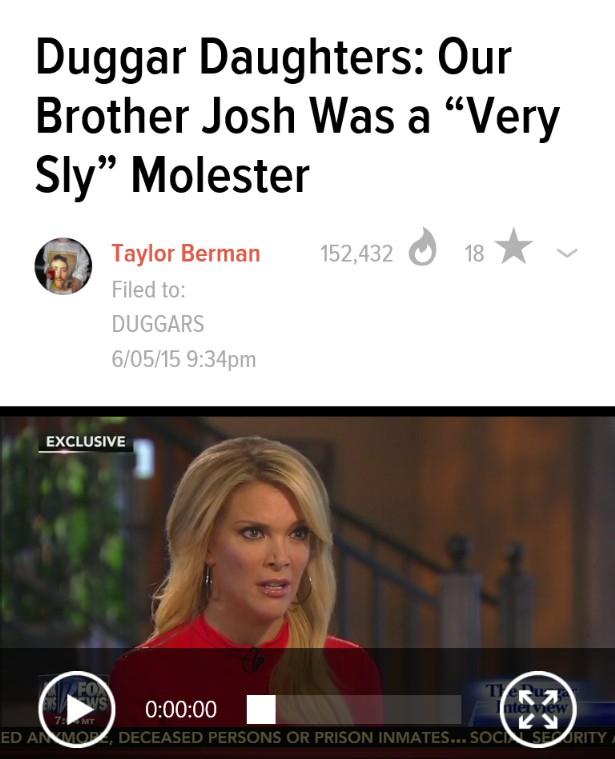 RHOClownTown's tweet image. Her face says what we are all thinking... Sly? Is he still a sly predator? #DuggarInterview gawker.com/duggar-daughte…