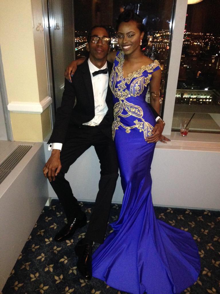 MASTERYPROM's tweet photo. @__sadiyahhh &amp; her handsome date Slayed shit 👏🏽👏🏽🔥😍 #Prom2015 #Prom2k15 http://t.co/zbR2elepQO