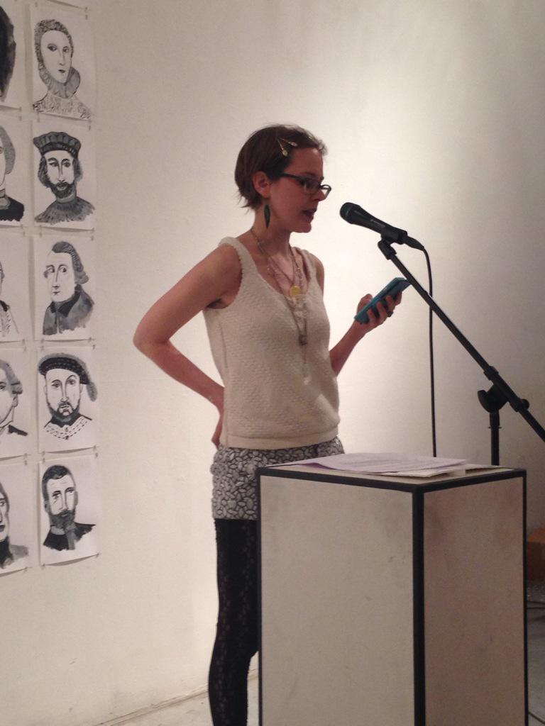 SwarmLiterary's tweet photo. Spring 2015 contributor Nina Puro (@justpenniesaday) reading at @berlspoetry :: http://t.co/QoFzeNFp0u http://t.co/EhciHmaLYi