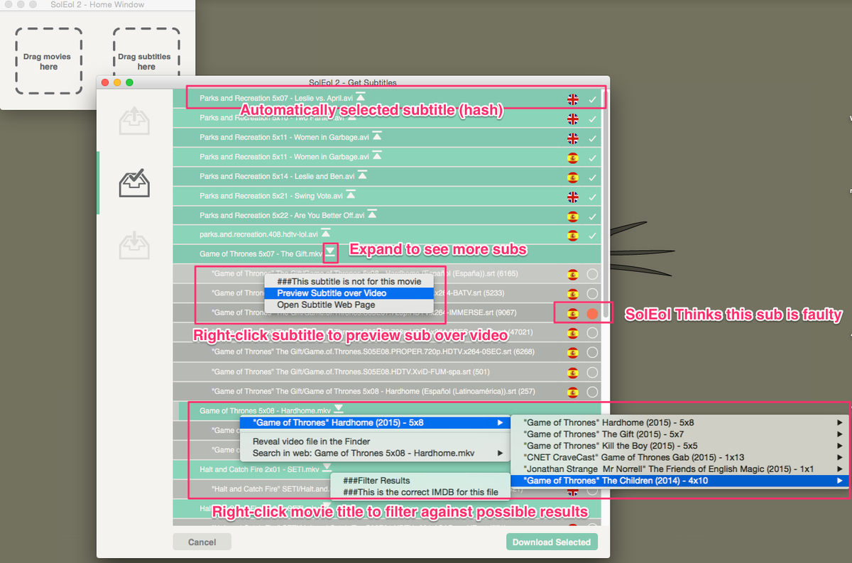 Some UI hints for SolEol Beta.