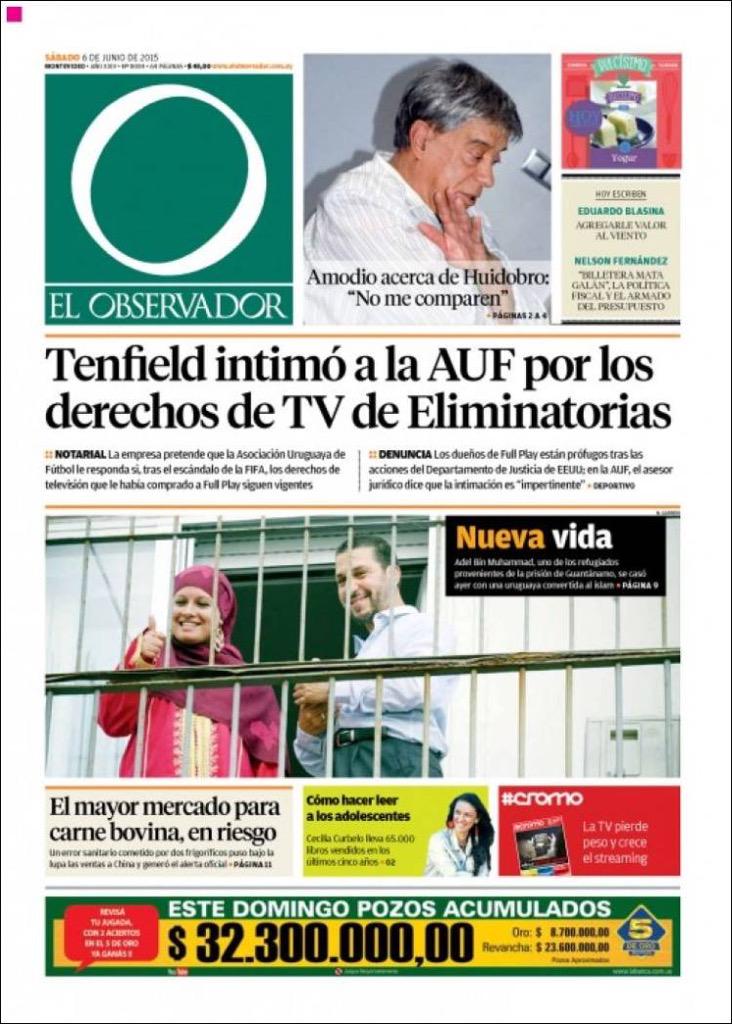 NicoGarrido_MVD's tweet photo. tremenda foto de tapa metió hoy el señor @diegobattiste. http://t.co/YGm1fZxXFy