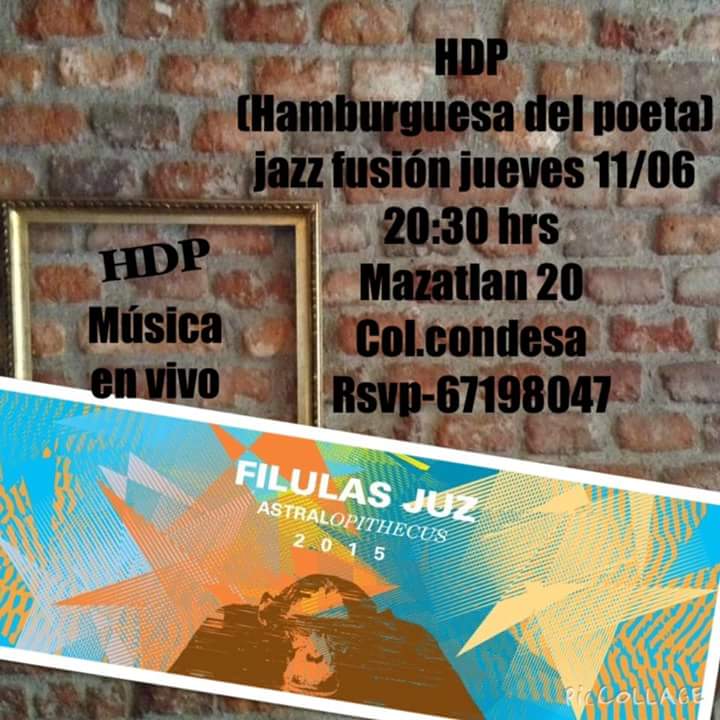 Jueves 11 no se lo pierdan , en la HDP , Mazatlan 20 , col condesa
