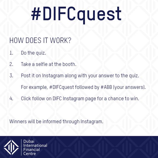 DIFC's tweet photo. Take part in our #DIFCquest Competition! Visit our booth near Café Nero, Sun-Thurs from 10am-5pm
#DIFC http://t.co/VYVvohvHpU