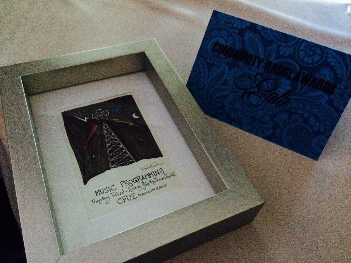 tptweed's tweet photo. Tonight at the NCRA awards - my community radio program, "Sounds from the Tenacious Hi-Fi" won as best music program! http://t.co/XZUm4mDaXS