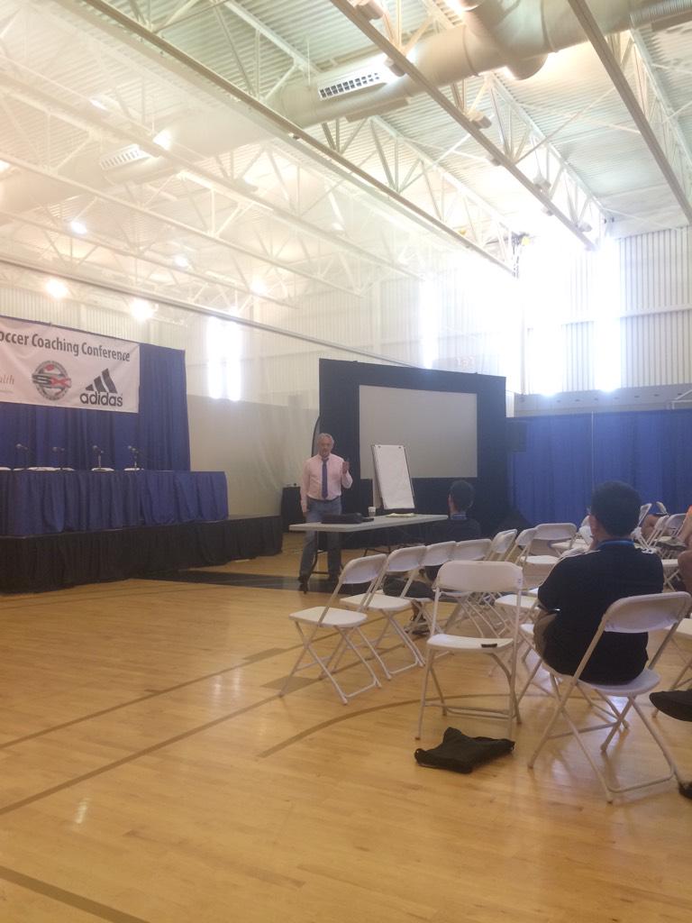 coaching_fc's tweet photo. Dr David Cox making his keynote presentation at #PSCC15 http://t.co/iDq7xync0j