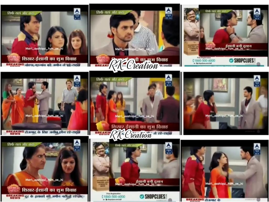 Rohitkeshari10's tweet photo. #MeriAashiqui #UpcomingTwist Ishanni aur Shikhar Ki Wedding ke Bich RV Ne #Devarsh Ko Ek Jordar #Tappad Mara.!! ^_^ http://t.co/NhlPa4iNNW
