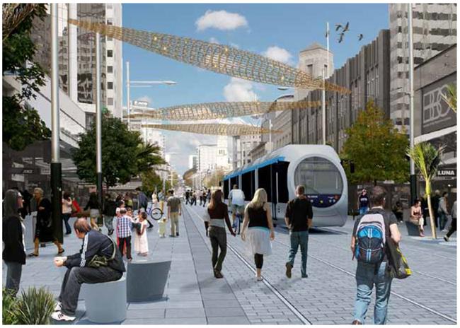 LudoCReid's tweet photo. Here is #LRT and #sharedSpace proposal for #QnSt as depicted in #CCMP2012 @AklTransport http://t.co/vM6AYURLq4
