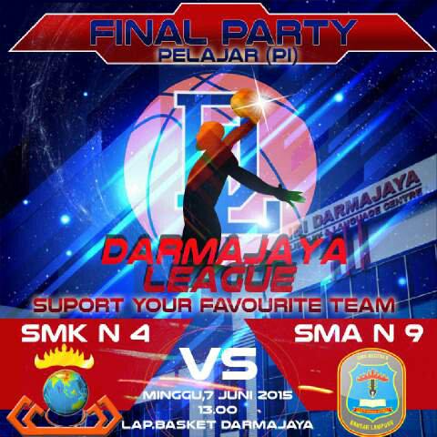 FINAL PARTY (putri) BIG MATCH : <a href="/BasketSMKN4BDL/">Basketball SMKN4BDL</a> vs <a href="/NinersBsktball/">Niners Basketball</a> 
Cc: <a href="/BasketLampung/">basketbanget</a> <a href="/BasketBDL/">.</a> #darmajayaleague