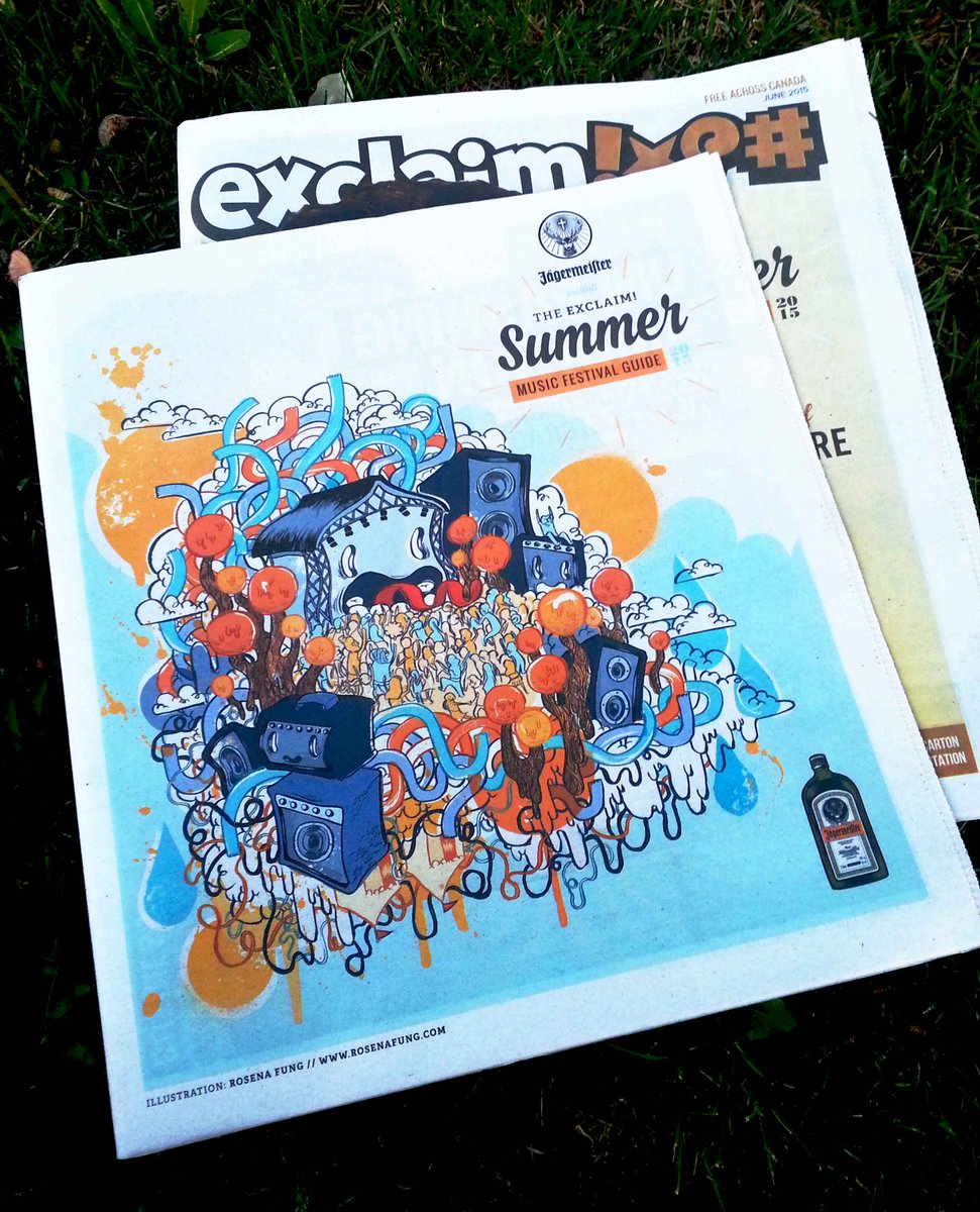 YAY I got to work with @exclaimdotca again, this time for the Summer Music Festival Guide inside the June issue!