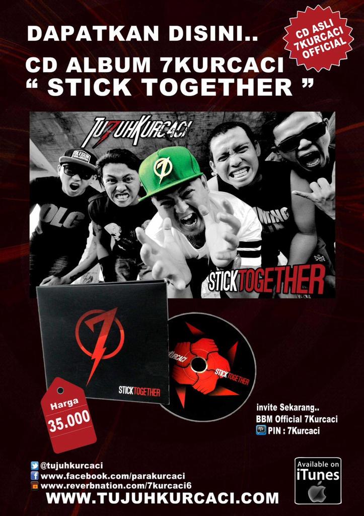 Buat yang belom beli album terbaru <a href="/Tujuhkurcaci/">7kurcaci</a> #sticktogether bisa di cek infonya disini yahh .... rock on !!!