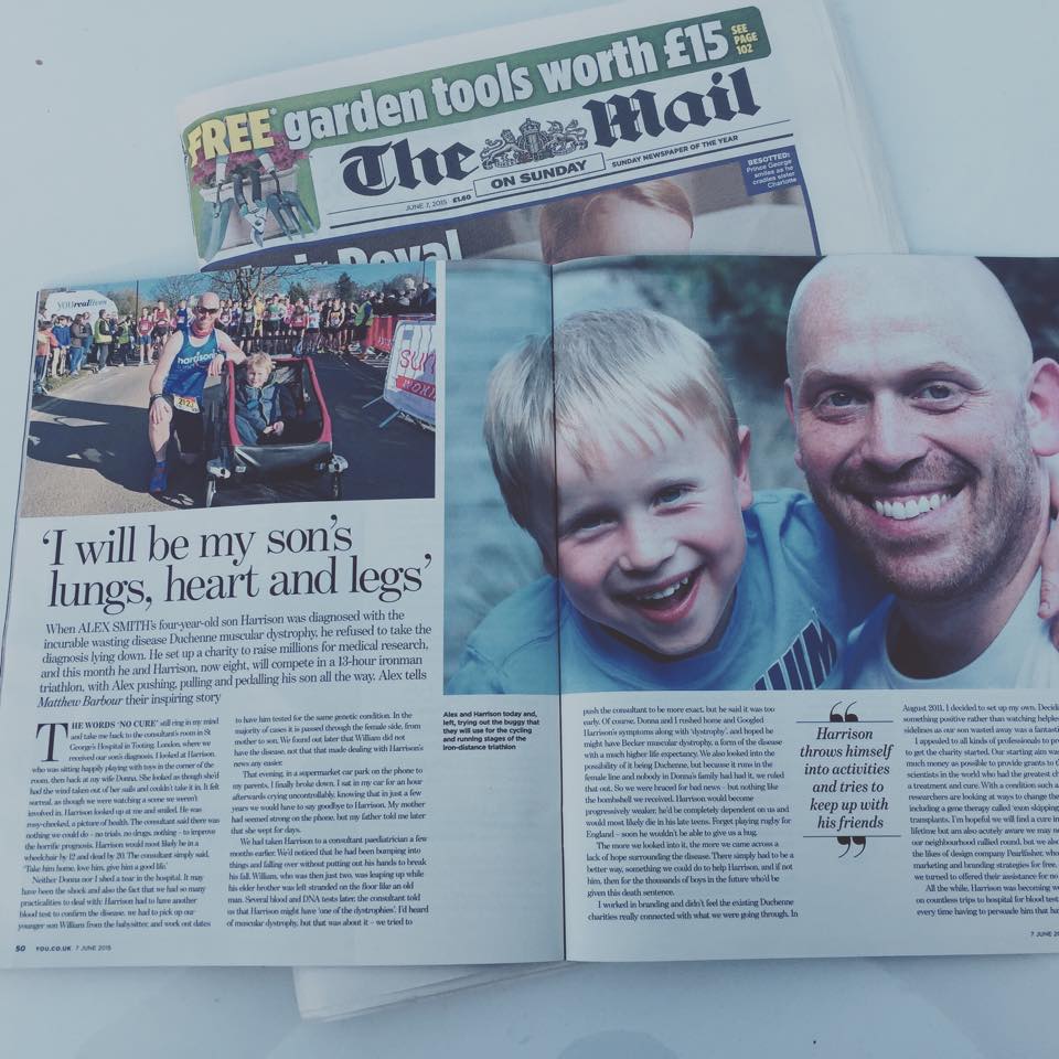Proud of my main men <a href="/BluebirdPR/">Bluebird PR</a> <a href="/DailyMailUK/">Mail+</a> <a href="/YOUMagSocial/">YOU Magazine</a> Amazing story of <a href="/HarrisonsFund/">Harrison's Fund</a> Iron Challenge