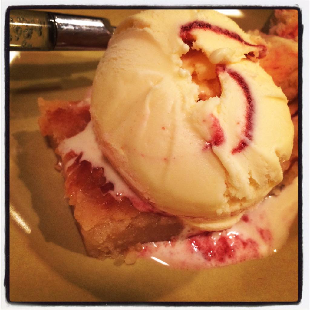 The last of the Bibingka with strawberry swirl ice cream for dessert. #Bibingka #dessertandamovie