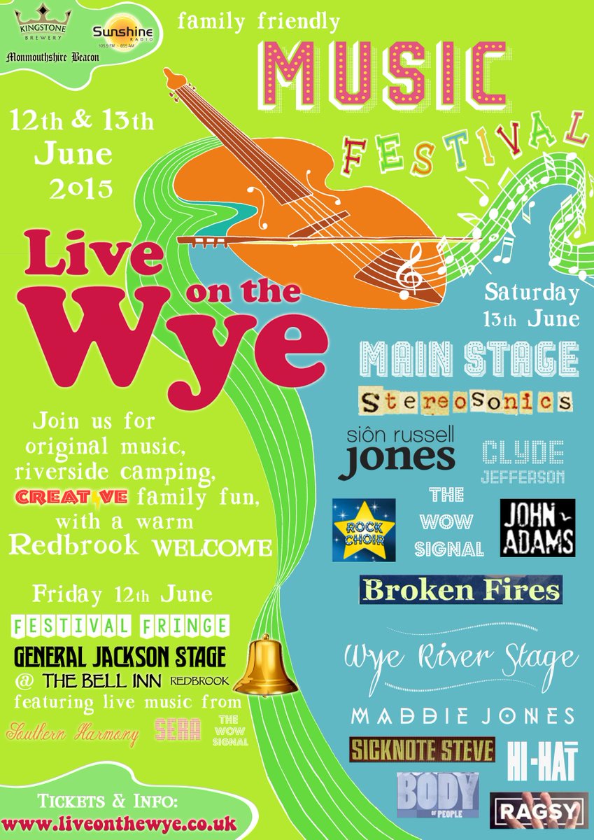 The festival you can canoe to! Live on the Wye, 12 & 13 June. @canoehire @WyeCanoes @canoethewye1 @monmouthrc