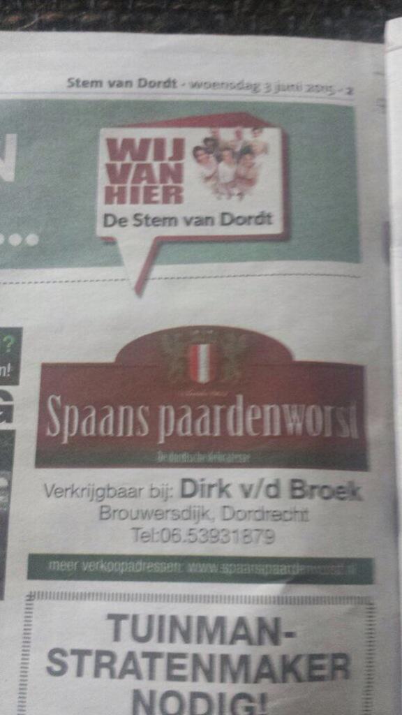 Mochten jullie het nog niet weten.... Wij verkopen Spaans Paardenworst!