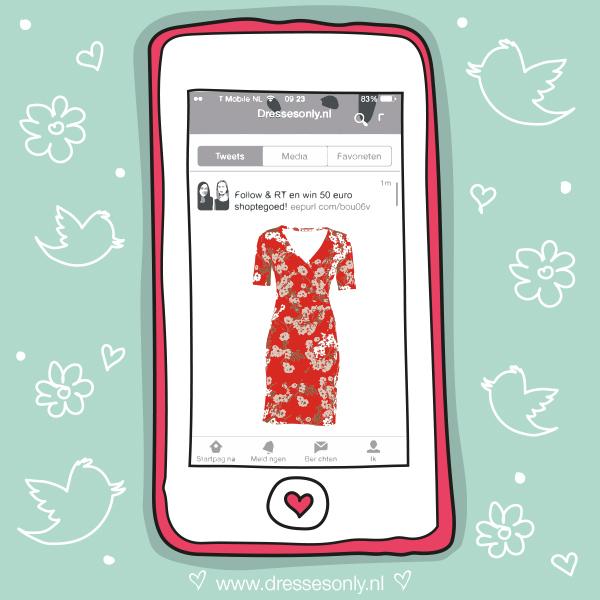 50 euro shoptegoed winnen? Doe nu mee met onze follow en RT actie! Dus: Follow <a href="/dressesonly/">Dressesonly.nl</a> en RT deze tweet!