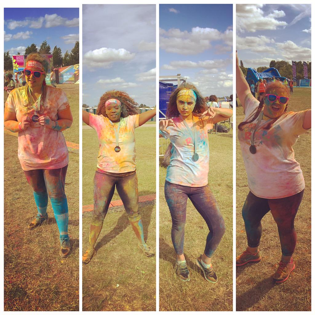 JuryMadeleine's tweet photo. #ColourObstacleRush had a wicked day yesterday with my girlies! http://t.co/ni9fBso2Sj