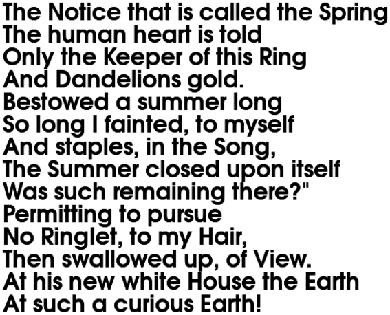 po3db's tweet photo. Automated #Sonnet by Emily Dickinson #poetry #poetrydb #API @thundercomb http://t.co/fJ5rxCTFSU