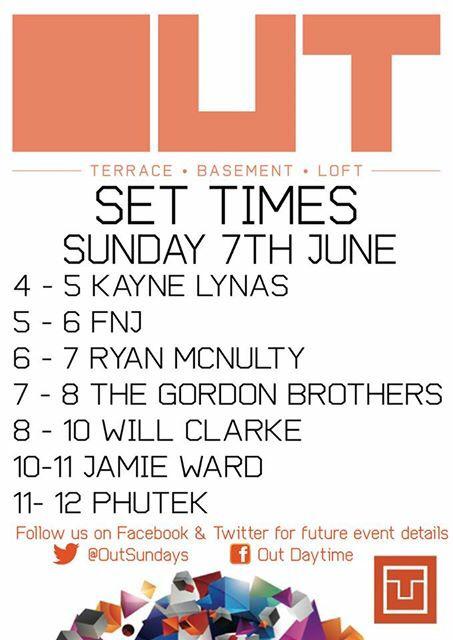 OutSundays's tweet image. Today's set times. Perfect weather for our opening party! #OUT