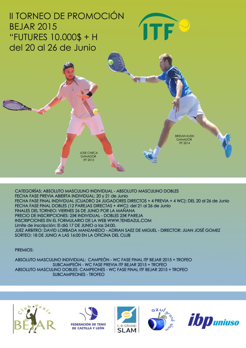 Apúntate en tenisazul.com hasta el 17 de junio a las 24:00 horas