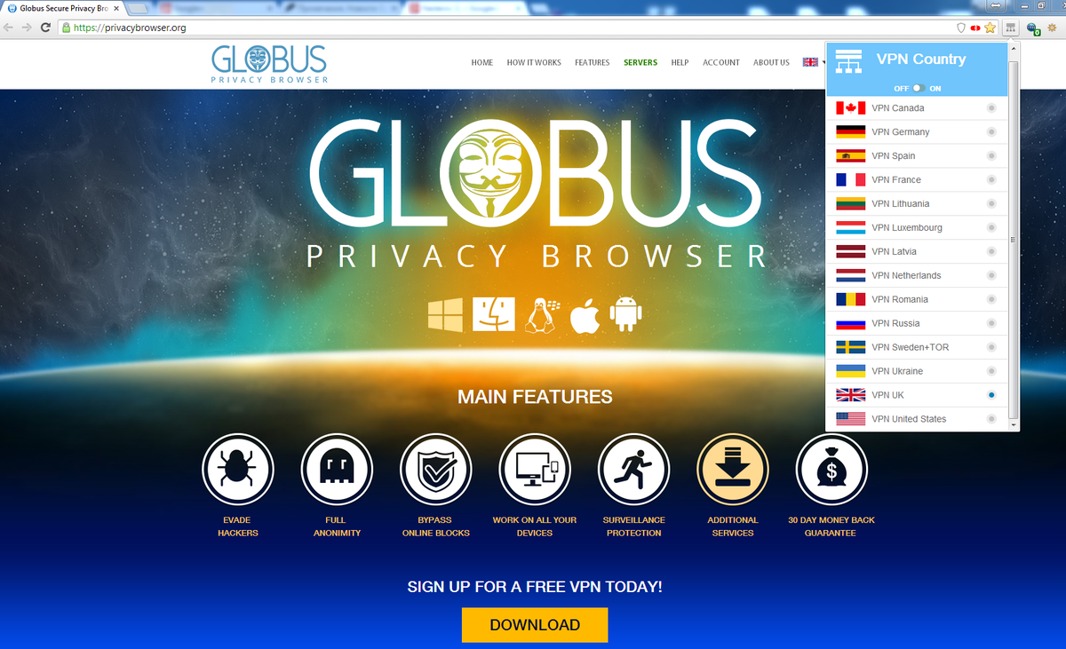 скачать globus tor browser gidra