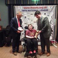 THUNDERPFC's tweet photo. @Eng_Dis_Sport #PowerchairFootball Premiership Players' Player @CommonEdwardo #CaptainEd http://t.co/vsFoJq1UKm
