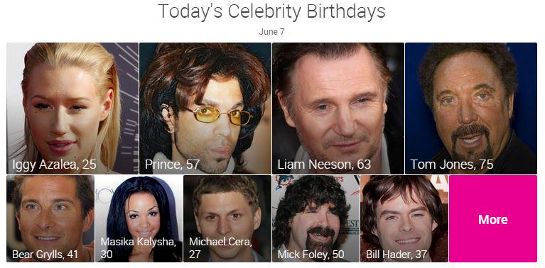 Famous Birthdays today, 7th June, Happy Birthday if it\s your birthday, have a great one. Wow Liam Neeson 63 