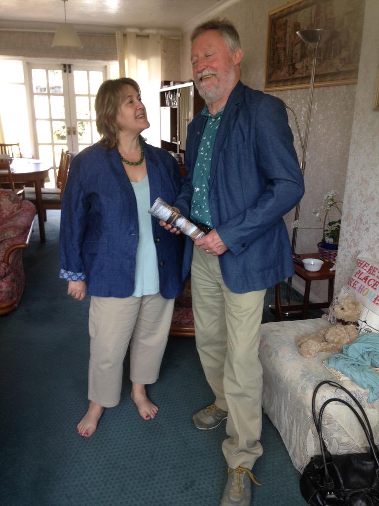 Kaitlin_Cusack's tweet photo. Worst has happened, my parents now coordinate! #NotInPublic #ModelPose #MumKeepingDadInCheck @swcusack @CusackSandie http://t.co/Ff2KobzXKz