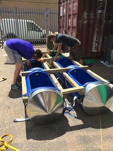 Building the team raft for the rotary club raft race <a href="/russindeerose1/">Russell Dopson</a> <a href="/washywas/">Brett Wash</a> <a href="/tomgillingwater/">Tommi Gillingwater</a>