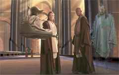 Just for fun, here\s an image I did a long time ago! Qui-Gon\s ghost in Episode II. Happy bday, Liam Neeson! 