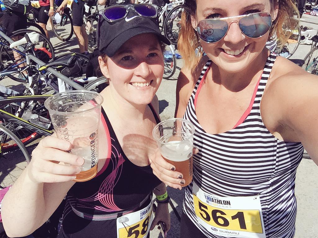 nataleighb's tweet image. Post TRI celebrating with @emacyyz #firstonedown #tritraining
