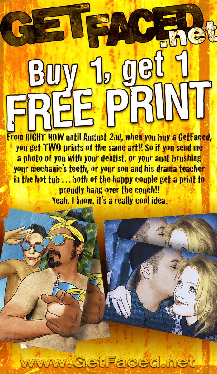 Hi GetFaced.net is having a sale!!!!! #art #customart #gift #awesome