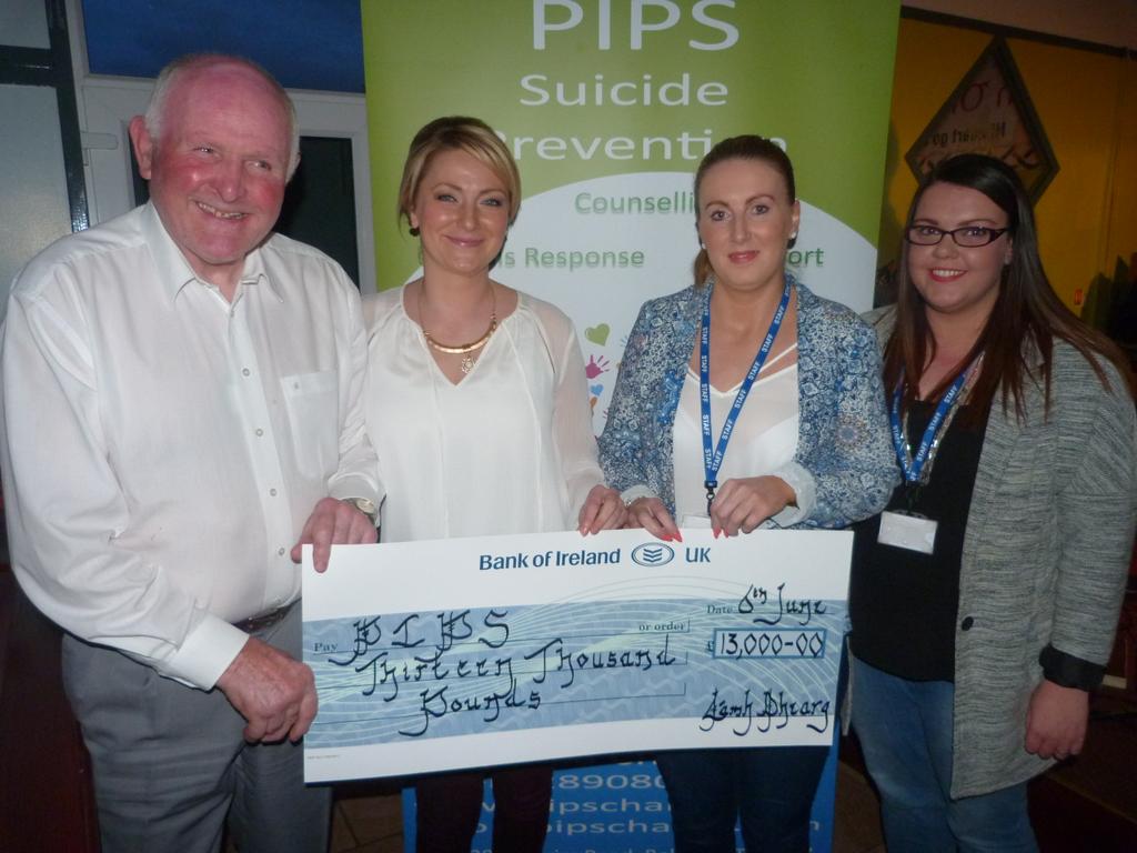 lamhdheargclg's tweet image. A fitting end to a wonderful event. £15,000 donated to charity from the #TourdeFitz including £13K for @PipsCharity