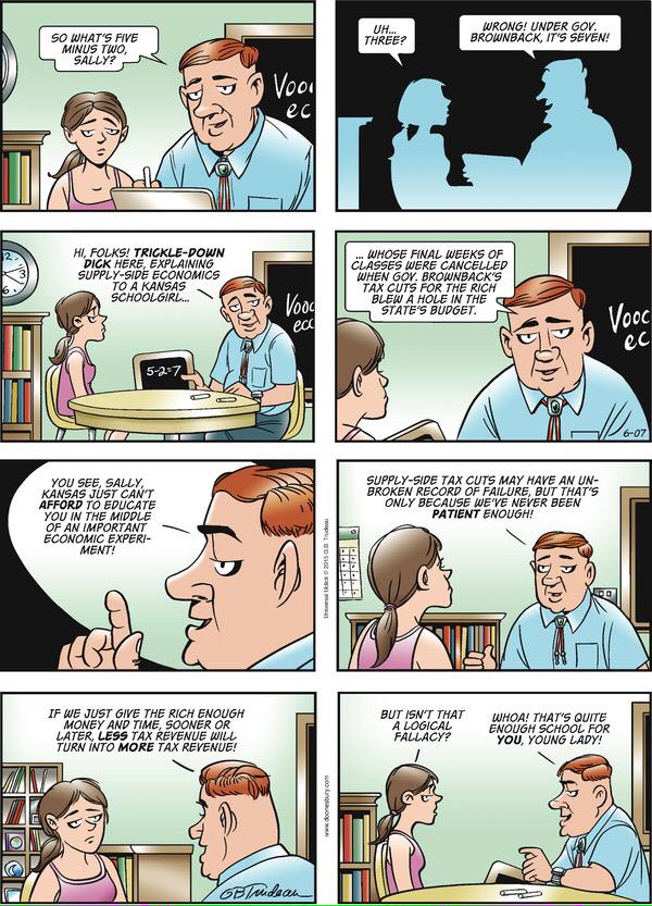MikeLoBurgio's tweet photo. #AhhKansas #Doonesbury loves #Kansas http://t.co/PhaLaergMG @KansasPolicyI #ksleg @KCStar @AFPKansas #Koch @CJOnline http://t.co/MQXaduQZ6i