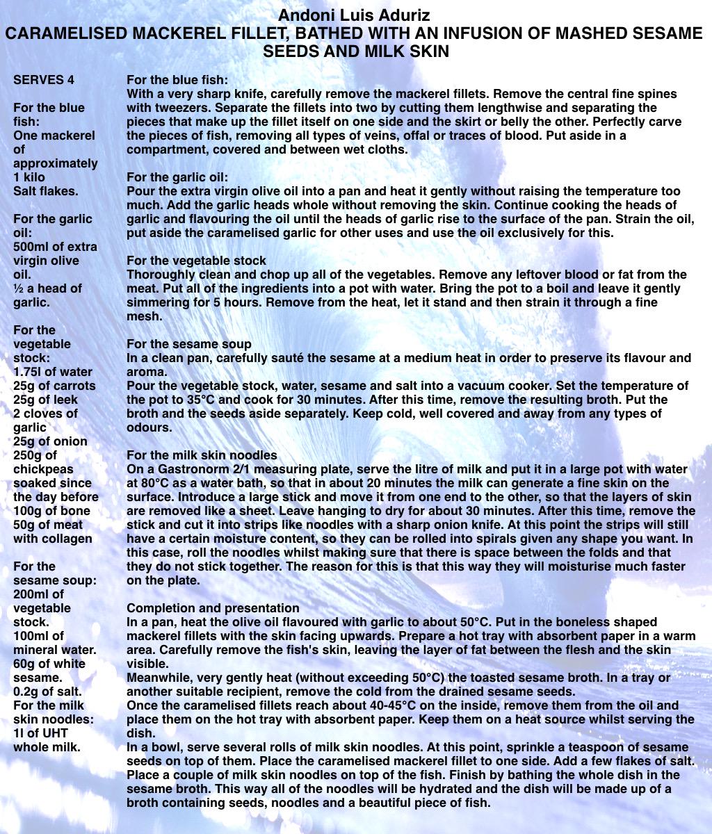 OceanaEurope's tweet image. Elegant mackerel from Andoni Luis Aduriz from @Mugaritz. 6th on @TheWorlds50Best #oceanrecipes #WorldOceansDay