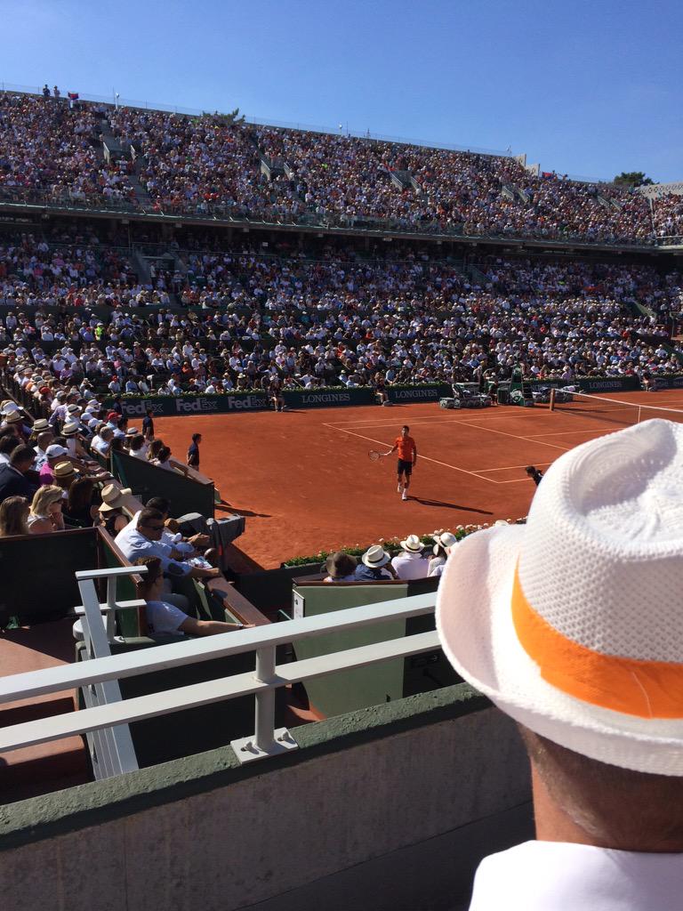 janknie's tweet photo. Will Novak put in an extra gear in 4th #RG15Final http://t.co/IryQfmeJmN