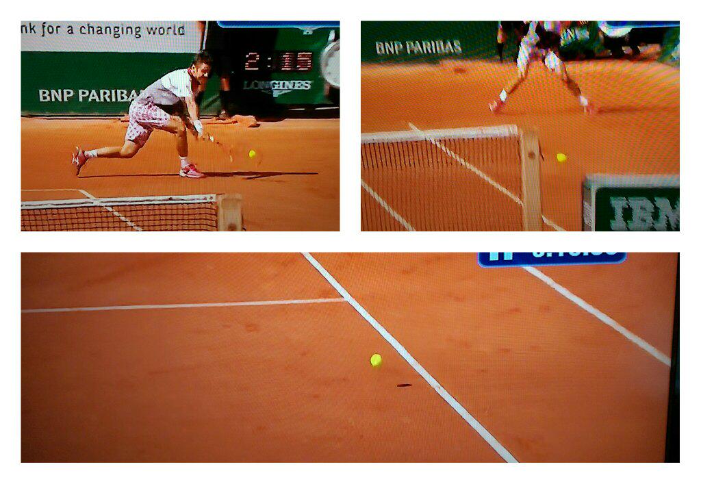 ChrisThinnes's tweet image. Wawrinka defining "The Zone" -- full run, full stretch #NoYouDidnt